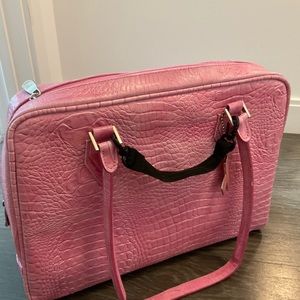 PINK SNAKE PRINT PURSE